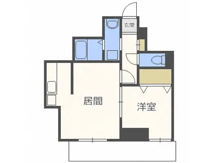 VILLA NORTE23(1LDK/2階)の間取り写真