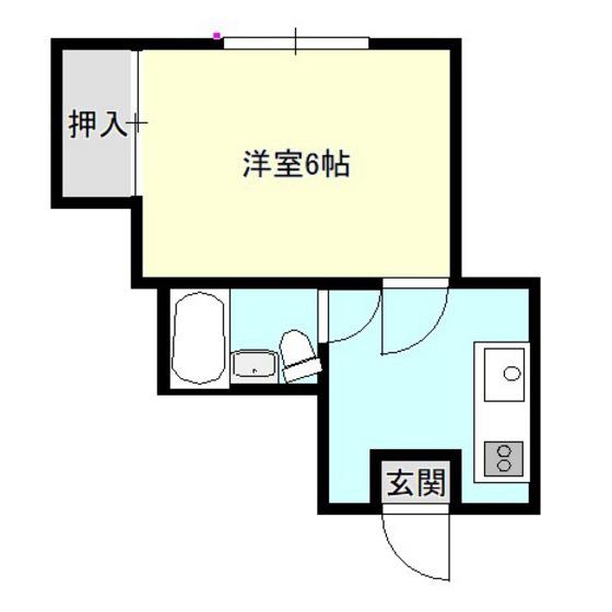リトルハイム5(1K/2階)の間取り写真