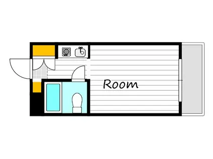 アルファ清心町(1K/2階)の間取り写真