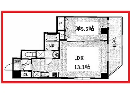 アルカンシエル東浅草(1LDK/8階)の間取り写真