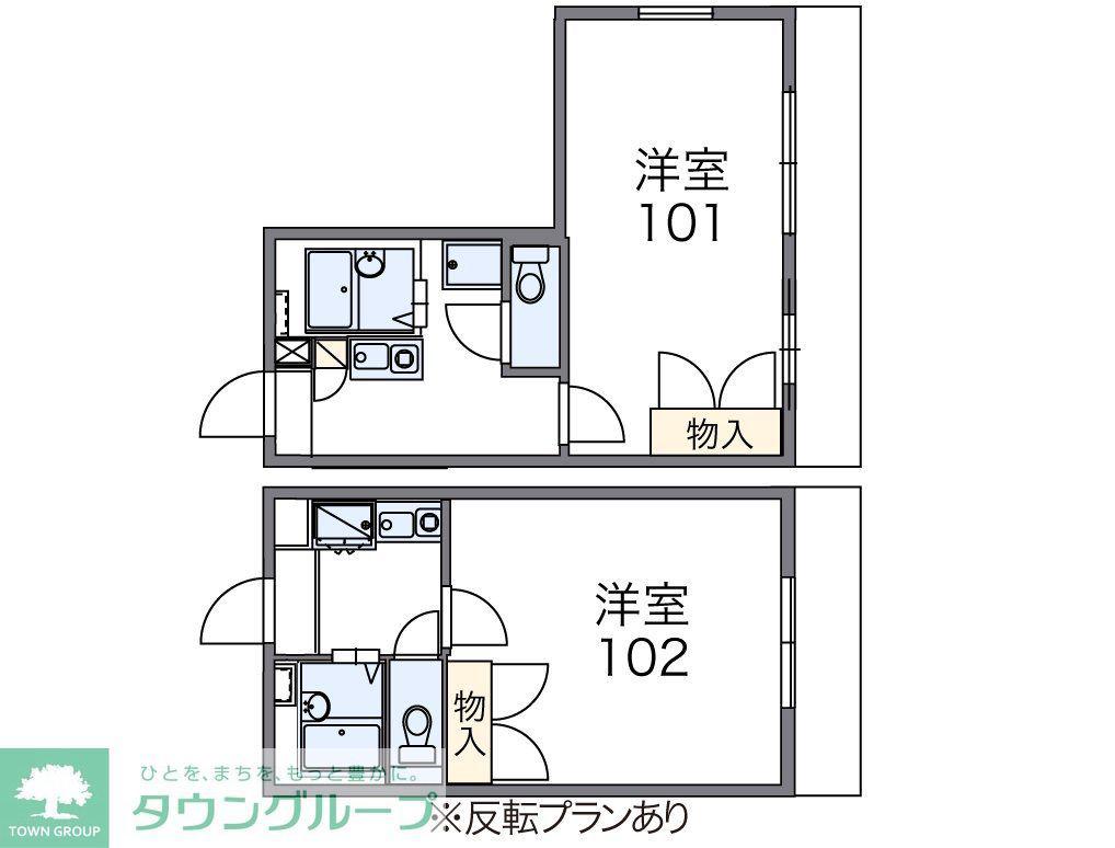 レオパレス欅(1K/2階)の間取り写真