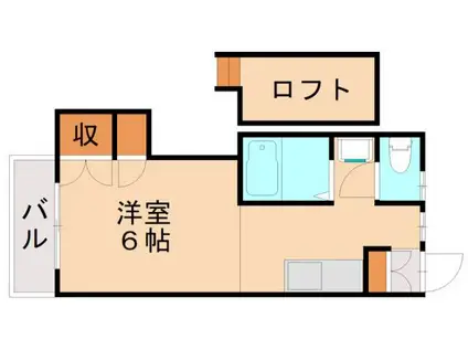 シティベール東折尾(1K/2階)の間取り写真