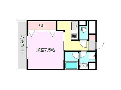 DOLCE VITA Ⅰ(1K/4階)の間取り写真