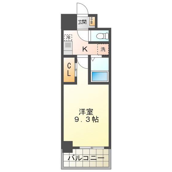 WILL DO 四日市白須賀(1K/5階)の間取り写真
