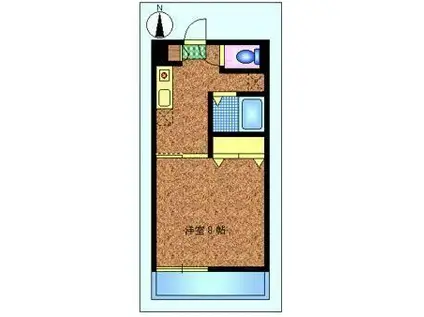 ヴィラペスカトーラ(1DK/3階)の間取り写真