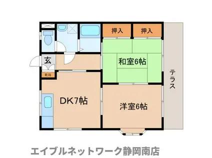 メゾンジュイール(2DK/1階)の間取り写真