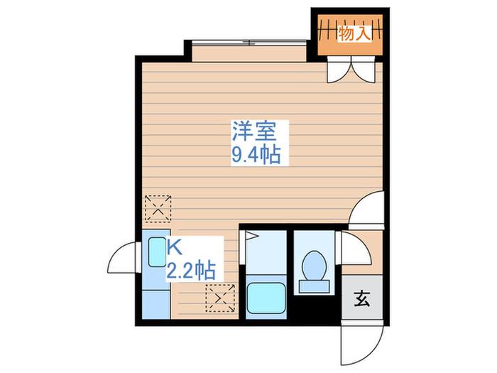 オーガニック西岡(1K/2階)の間取り写真