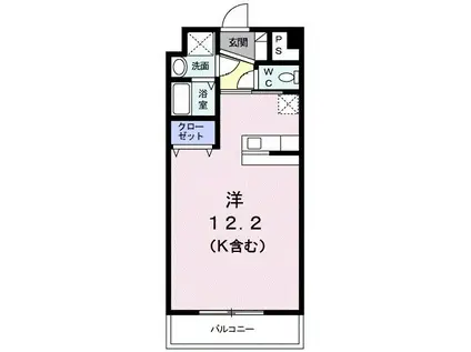 ヴィラ ルミノーソA (ワンルーム/1階)の間取り写真