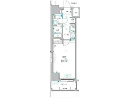 グランドコート親水公園(1K/2階)の間取り写真