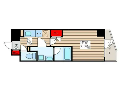 S-RESIDENCE曳舟(1K/7階)の間取り写真