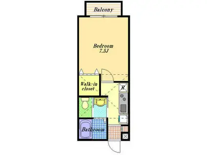 STEPⅠ(1K/1階)の間取り写真