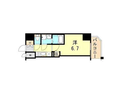 ファーストフィオーレ神戸駅前(1K/14階)の間取り写真