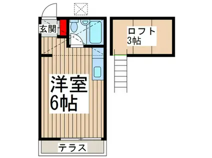 光コーポ(ワンルーム/1階)の間取り写真