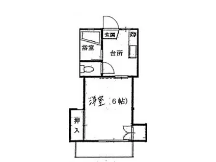 コーポ錦(1K/1階)の間取り写真