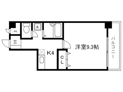 ステラム(1K/3階)の間取り写真