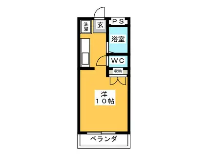 パルミラ A(ワンルーム/2階)の間取り写真