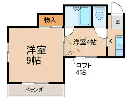 ドルチェシバタ(2K/4階)の間取り写真