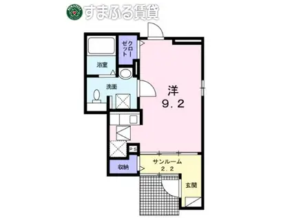 オリヴィエ(ワンルーム/1階)の間取り写真