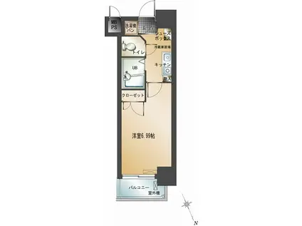 エンクレスト西公園(1K/2階)の間取り写真