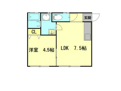 さくら荘(1LDK/1階)の間取り写真