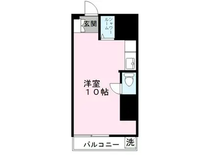 松岡コーポ(ワンルーム/2階)の間取り写真