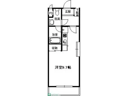 ゴールドウィン湘南(ワンルーム/2階)の間取り写真