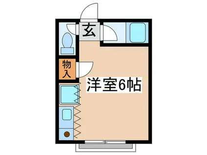 マインパラスト(ワンルーム/1階)の間取り写真