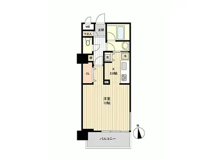 プリモーラ鶴舞公園(ワンルーム/2階)の間取り写真