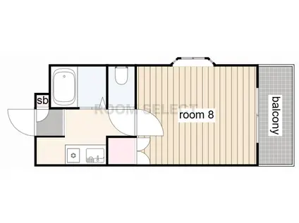 エクシードK(1K/3階)の間取り写真
