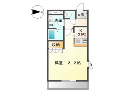 レジデンス スワニーIII(1K/2階)の間取り写真