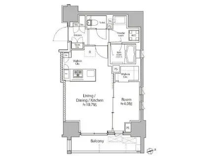 ルジェンテ本郷三丁目(1LDK/8階)の間取り写真