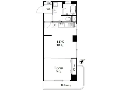 秀和豊玉レジデンス(1LDK/6階)の間取り写真