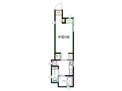 REGALO(ワンルーム/1階)の間取り写真