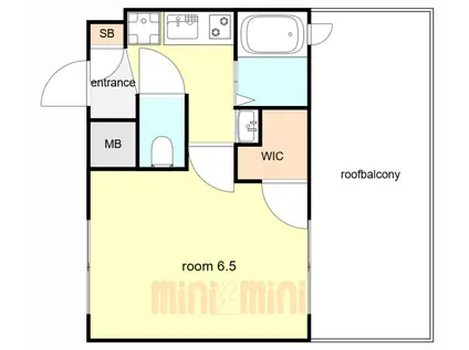 エステムコート三宮イーストIIリベルテ(1K/6階)の間取り写真