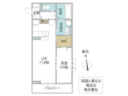 TEMPS カルム(1LDK/3階)の間取り写真