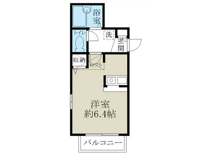 サンハイム関新(ワンルーム/1階)の間取り写真