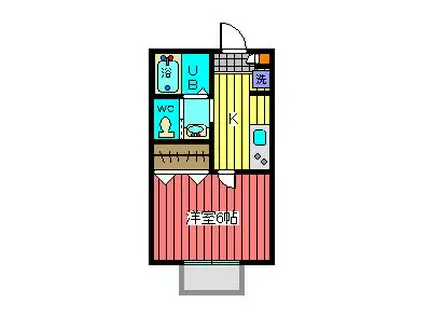 ステラ南鳩ヶ谷(1K/1階)の間取り写真