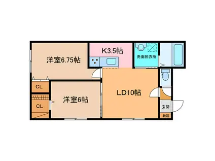PLUS U(2LDK/2階)の間取り写真