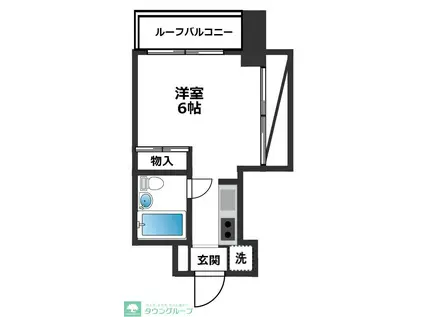 伊勢原5番館(ワンルーム/6階)の間取り写真