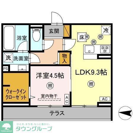 B-KUBUS(1LDK/1階)の間取り写真