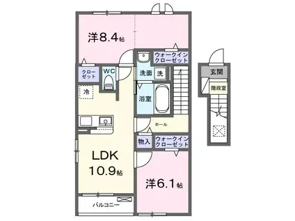 コホラパレス(2LDK/2階)の間取り写真