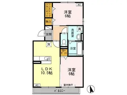 さくら館(2LDK/1階)の間取り写真