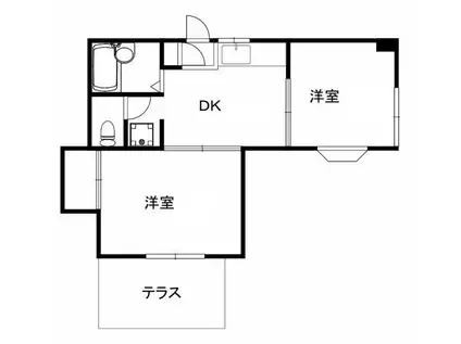 メゾンカクタス(2DK/1階)の間取り写真