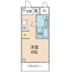 パラディッソコート(ワンルーム/7階)の間取り写真