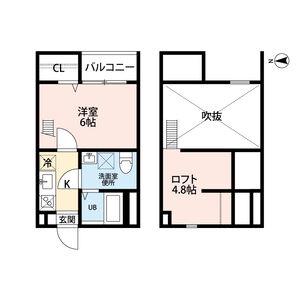 Y S SQUARE 中村公園ワイズスクエア(1K/2階)の間取り写真