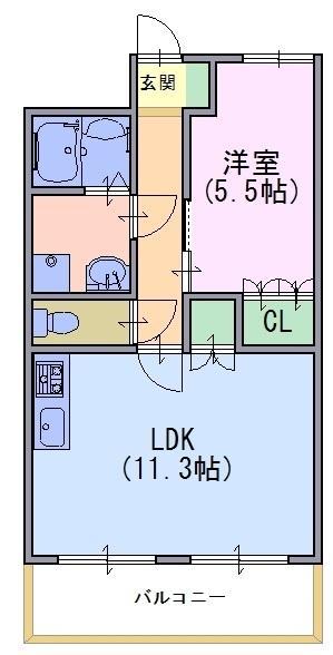 プランドール・淀(1LDK/2階)の間取り写真