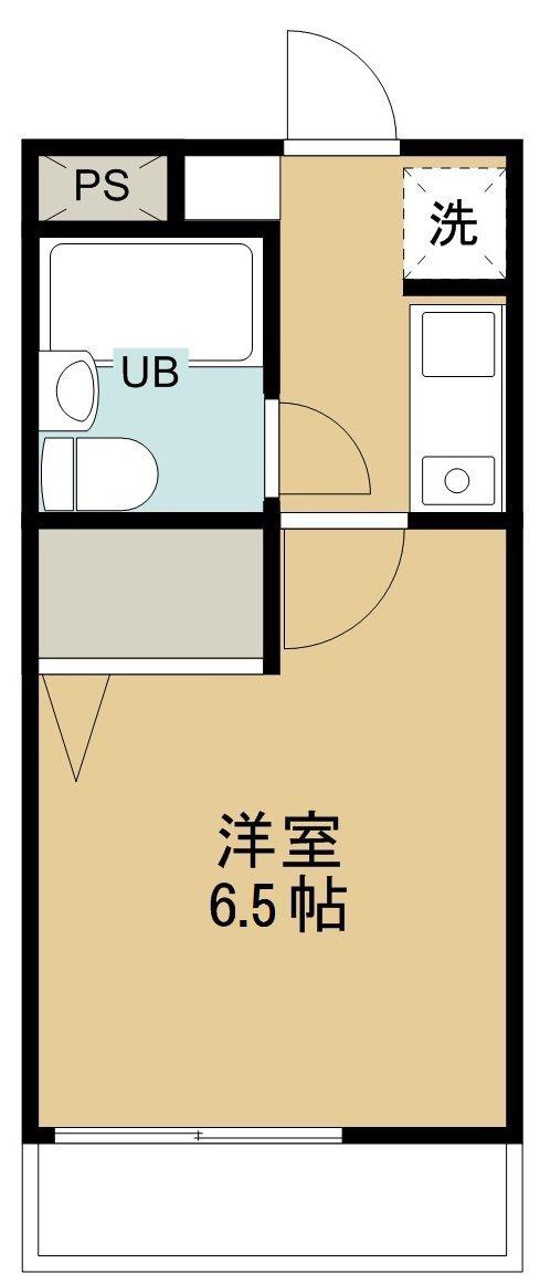 所沢メゾン3号館(1K/4階)の間取り写真