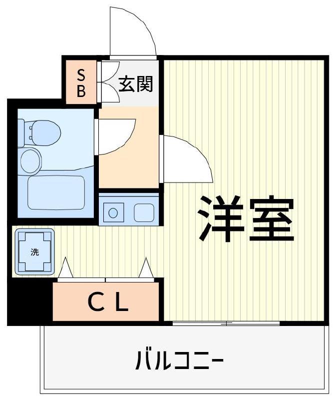 キャピタルビュー柴又(ワンルーム/3階)の間取り写真