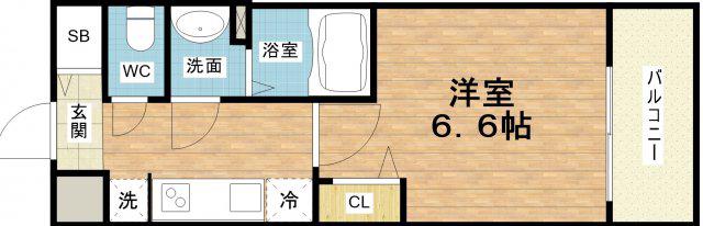 プレサンス大阪都島エレナード(1K/7階)の間取り写真