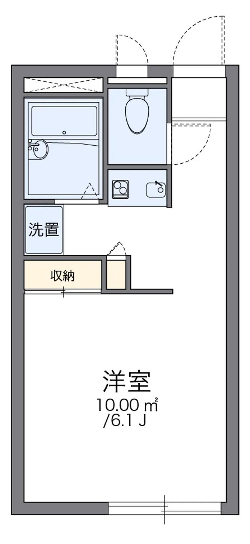レオパレスIWASA(1K/2階)の間取り写真